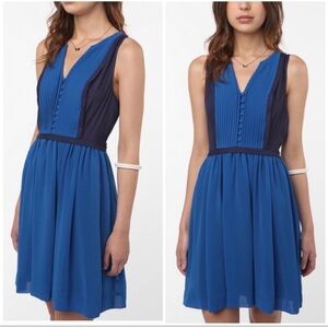 UO Cooperative Milly Colorblock Fit & Flare Dress